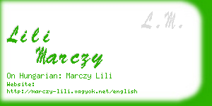 lili marczy business card